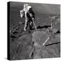 Apollo 17 Geologist-Astronaut Harrison Schmitt Covered with Lunar Dirt-null-Stretched Canvas