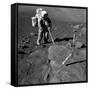Apollo 17 Geologist-Astronaut Harrison Schmitt Covered with Lunar Dirt-null-Framed Stretched Canvas