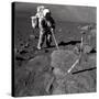 Apollo 17 Geologist-Astronaut Harrison Schmitt Covered with Lunar Dirt-null-Stretched Canvas