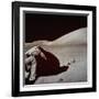 Apollo 17's Rover, a Lunar Vehicle, on the Surface of the Moon Next to Giant Rock-null-Framed Photographic Print