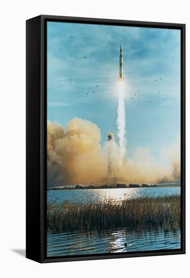 Apollo 8 Heads for the Moon-null-Framed Stretched Canvas