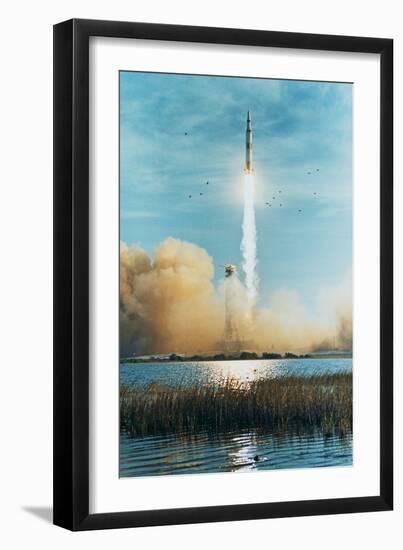 Apollo 8 Heads for the Moon-null-Framed Premium Photographic Print