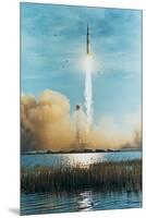 Apollo 8 Heads for the Moon-null-Mounted Premium Photographic Print