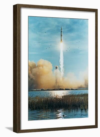 Apollo 8 Heads for the Moon-null-Framed Photographic Print