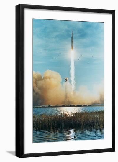 Apollo 8 Heads for the Moon-null-Framed Photographic Print