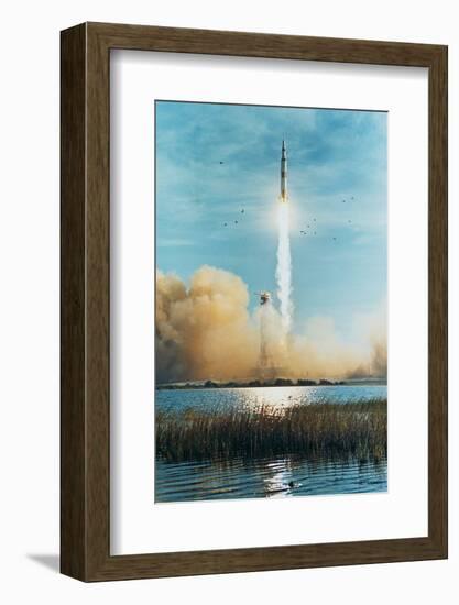 Apollo 8 Heads for the Moon-null-Framed Photographic Print