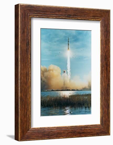 Apollo 8 Heads for the Moon-null-Framed Photographic Print