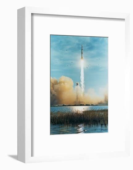 Apollo 8 Heads for the Moon-null-Framed Photographic Print