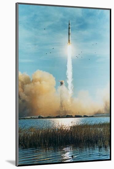 Apollo 8 Heads for the Moon-null-Mounted Photographic Print