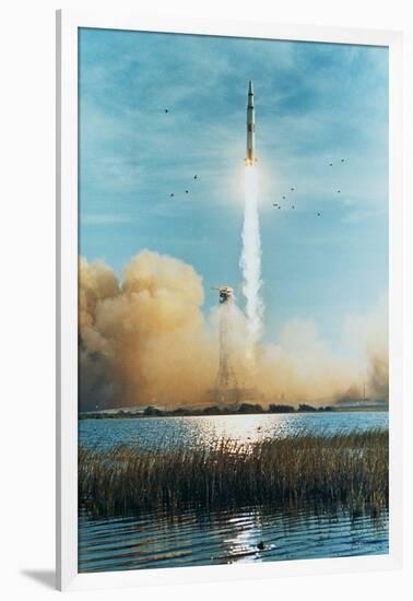 Apollo 8 Heads for the Moon-null-Framed Photographic Print