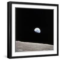 Apollo 8 View of Earth Rise over the Moon-null-Framed Premium Photographic Print