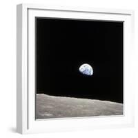 Apollo 8 View of Earth Rise over the Moon-null-Framed Premium Photographic Print