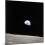 Apollo 8 View of Earth Rise over the Moon-null-Mounted Photographic Print