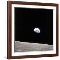 Apollo 8 View of Earth Rise over the Moon-null-Framed Photographic Print