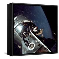 Apollo 9 Astronaut Dave Scott Stands in Open Hatch of Command Module-null-Framed Stretched Canvas