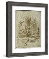 Apollo and Daphne, C.1635-Nicolas Poussin-Framed Giclee Print