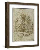 Apollo and Daphne, C.1635-Nicolas Poussin-Framed Giclee Print