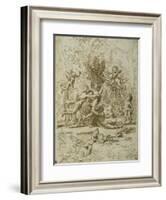 Apollo and Daphne, C.1635-Nicolas Poussin-Framed Giclee Print