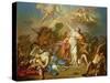 Apollo and Diana Attacking the Children of Niobe-Jacques-Louis David-Stretched Canvas