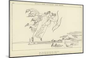 Apollo and Diana Discharging their Arrows-John Flaxman-Mounted Giclee Print