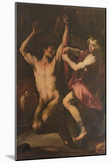 Apollo and Marsia, C.1678-Luca Giordano-Mounted Giclee Print