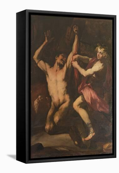 Apollo and Marsia, C.1678-Luca Giordano-Framed Stretched Canvas