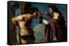 Apollo and Marsyas, 1616–20-Bartolomeo Manfredi-Framed Stretched Canvas