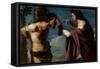 Apollo and Marsyas, 1616–20-Bartolomeo Manfredi-Framed Stretched Canvas