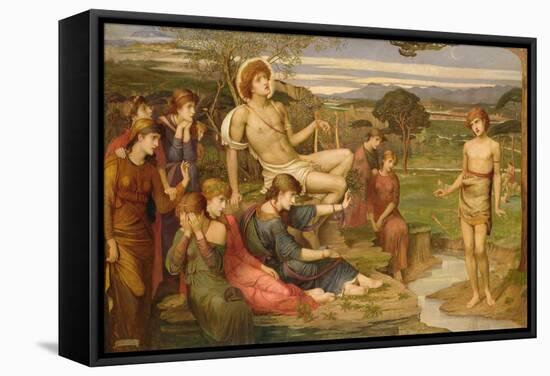 Apollo and Marsyas, 1879 (Oil on Canvas)-John Melhuish Strudwick-Framed Stretched Canvas