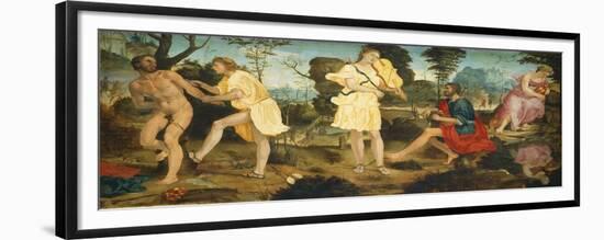 Apollo and Marsyas, c.1540-Michelangelo Anselmi-Framed Giclee Print