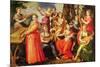Apollo and the Muses (Oil on Wood)-Maarten de Vos-Mounted Giclee Print