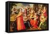 Apollo and the Muses (Oil on Wood)-Maarten de Vos-Framed Stretched Canvas