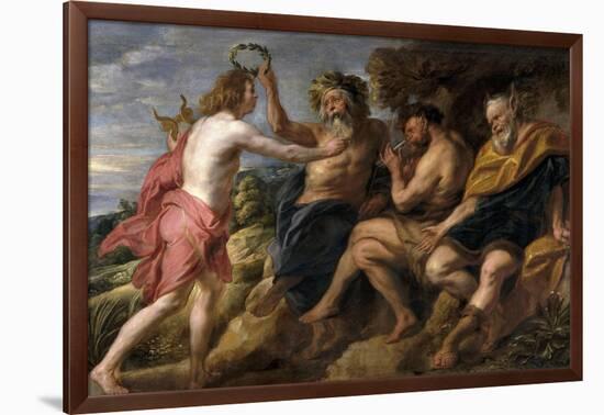 Apollo as a Winner About Pan, Ca. 1637-Jacob Jordaens-Framed Giclee Print