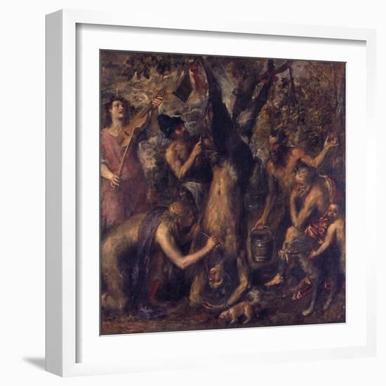 Apollo Bestraft Marsyas-Titian (Tiziano Vecelli)-Framed Giclee Print
