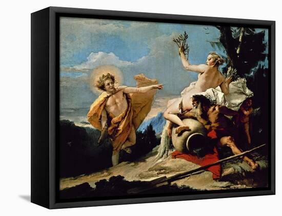 Apollo Chasing Daphne-Giovanni Battista Tiepolo-Framed Stretched Canvas