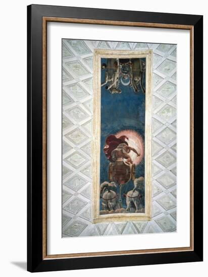 Apollo Driving the Chariot of the Sun, Ceiling Decoration in the Camera Del Sole, 1527-Giulio Romano-Framed Giclee Print