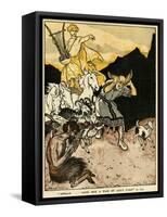 Apollo Gives Midas Ass's Ears-Arthur Rackham-Framed Stretched Canvas