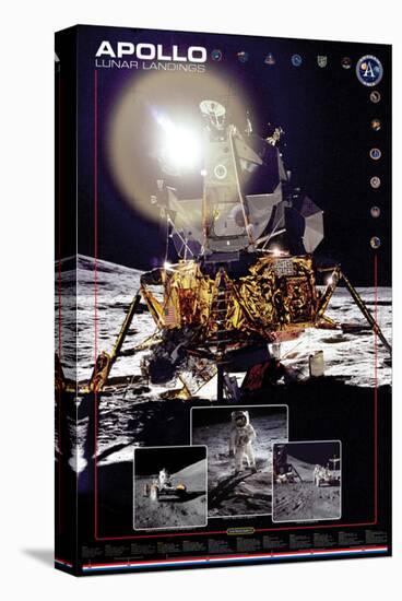 Apollo II Lunar Landings-null-Stretched Canvas