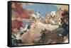 Apollo in His Sun Chariot Driving Beatrice I to Frederick I Barbarossa-Giovanni Battista Tiepolo-Framed Stretched Canvas