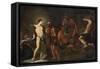 Apollo in the Forge of Vulcan-Andrea Sacchi-Framed Stretched Canvas