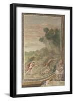 Apollo Killing the Cyclops (Fresco from Villa Aldobrandin), 1617-1618-Domenichino-Framed Giclee Print