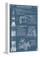 Apollo Missions - Blueprint Poster-null-Framed Poster