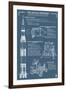 Apollo Missions - Blueprint Poster-Lantern Press-Framed Art Print