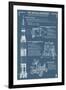 Apollo Missions - Blueprint Poster-Lantern Press-Framed Art Print