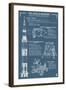 Apollo Missions - Blueprint Poster-Lantern Press-Framed Art Print