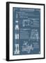 Apollo Missions - Blueprint Poster-Lantern Press-Framed Art Print