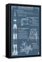 Apollo Missions - Blueprint Poster-Lantern Press-Framed Stretched Canvas