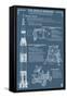 Apollo Missions - Blueprint Poster-Lantern Press-Framed Stretched Canvas