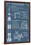 Apollo Missions - Blueprint Poster-Lantern Press-Framed Art Print