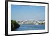 Apollo Most Bridge, Bratislava Castle, Danube River, Bratislava, Slovakia, Europe-Christian Kober-Framed Photographic Print